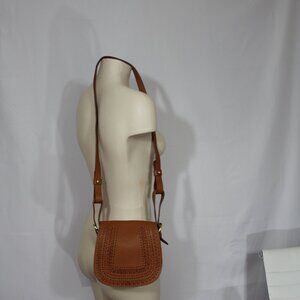 Anthropologie jasper & jeera Leather women camel/orange color crossbody purse